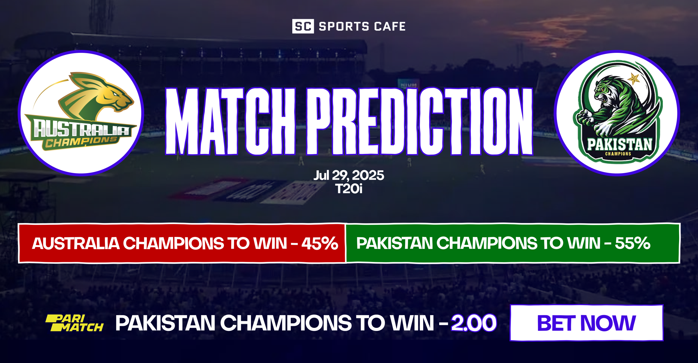 Pakistan Champions vs Australia Champions match prediction.